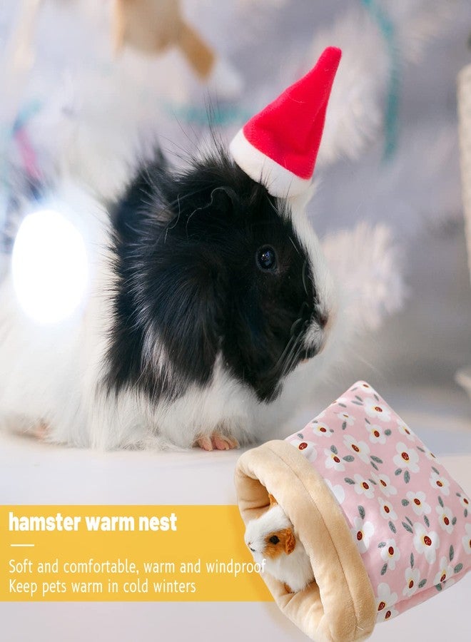 VOBRAMY Yoxebo Hamster Sleeping Bag,Winter Soft Warm Bed Plush Small Pet Nest Snuggle Sack Hideout Pouch for Hedgehog Guinea Pig Squirrel Animals,Random Color Multi-colored 7.9x9.8 in - Image 5
